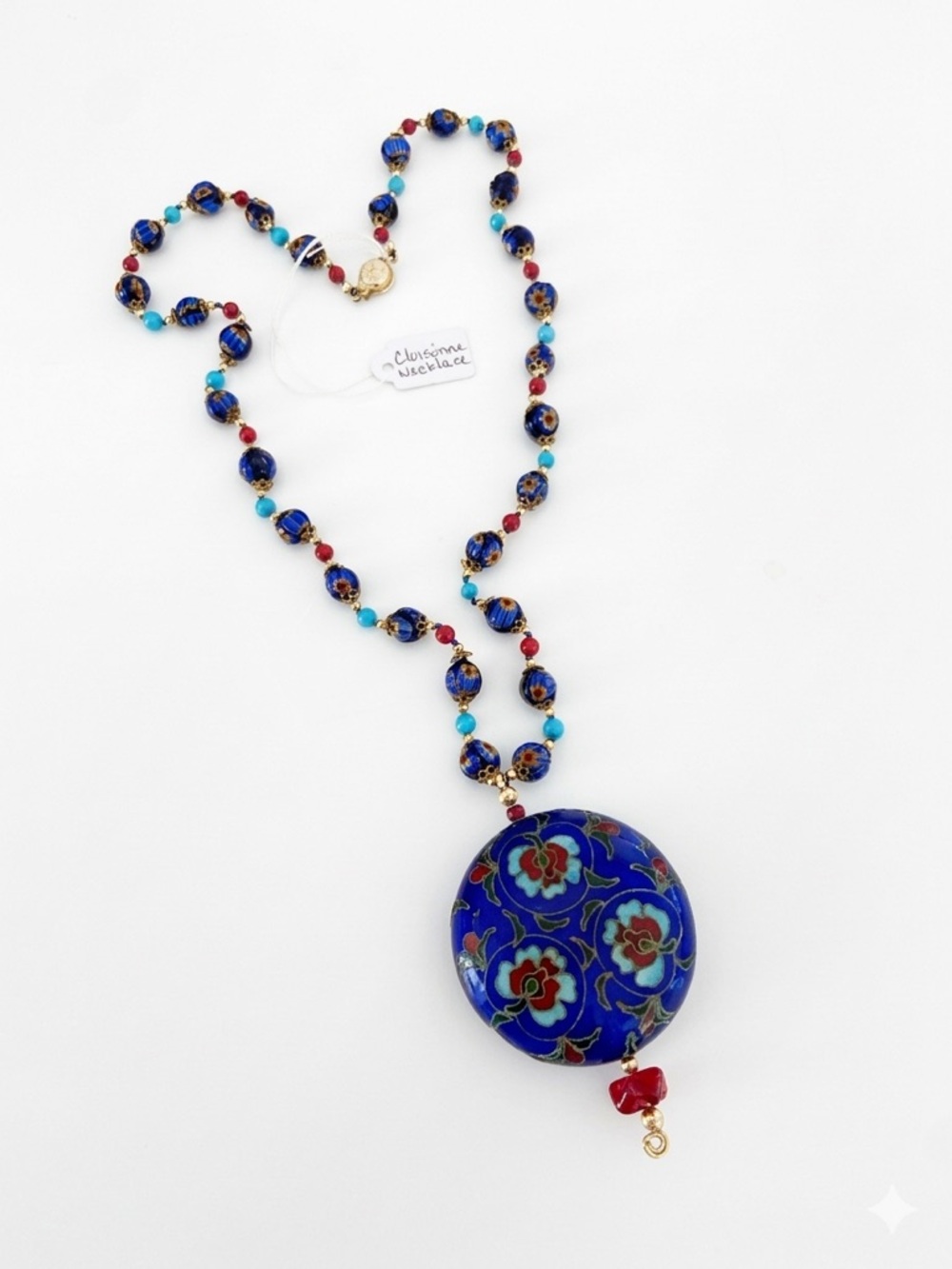 Beautiful Cloisonné Pendant Necklace